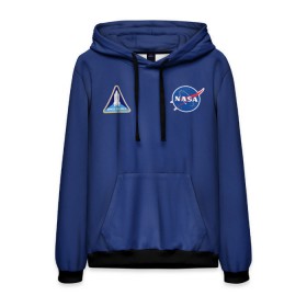 Мужская толстовка 3D с принтом NASA в городе Новоалтайск, 100% полиэстер | двухслойный капюшон со шнурком для регулировки, мягкие манжеты на рукавах и по низу толстовки, спереди карман-кенгуру с мягким внутренним слоем. | Тематика изображения на принте: shuttle | space | аполлон | галактика | джемини | космонав | космос | наса | скайлэб | сша | шаттл nasa