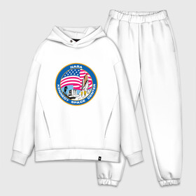 Мужской костюм хлопок OVERSIZE с принтом NASA Kennedy Space Center в городе Новоалтайск,  |  | administration | aeronautics | brand | logo | nasa | national | oldschool | space | usa | исследование | космос | лого | наса | национальное | олдскул | сша | управление