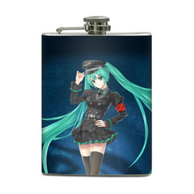 Фляга с принтом Hatsune Miku в городе Новоалтайск, металлический корпус | емкость 0,22 л, размер 125 х 94 мм. Виниловая наклейка запечатывается полностью | Тематика изображения на принте: hatsune miku | аниме | вокалоид | девушки | манга | мульт | оружие | певица | сёдзё | сериал | хатсуне мику | япония