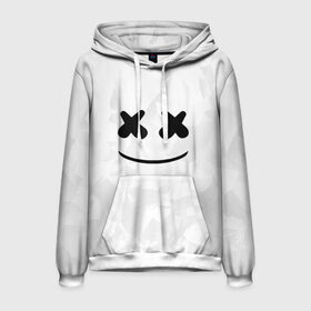 Мужская толстовка 3D с принтом MARSHMELLO в городе Новоалтайск, 100% полиэстер | двухслойный капюшон со шнурком для регулировки, мягкие манжеты на рукавах и по низу толстовки, спереди карман-кенгуру с мягким внутренним слоем. | dj | marshmello | usa | америка | клубная музыка | маршмелло | музыка | музыкант