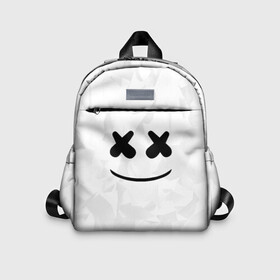 Детский рюкзак 3D с принтом MARSHMELLO  в городе Новоалтайск, 100% полиэстер | лямки с регулируемой длиной, сверху петелька, чтобы рюкзак можно было повесить на вешалку. Основное отделение закрывается на молнию, как и внешний карман. Внутри дополнительный карман. По бокам два дополнительных кармашка | dj | marshmello | usa | америка | клубная музыка | маршмелло | музыка | музыкант