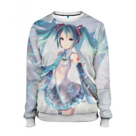 Женский свитшот 3D с принтом Hatsune Miku в городе Новоалтайск, 100% полиэстер с мягким внутренним слоем | круглый вырез горловины, мягкая резинка на манжетах и поясе, свободная посадка по фигуре | hatsune miku | аниме | вокалоид | девушки | манга | мульт | оружие | певица | сёдзё | сериал | хатсуне мику | япония