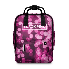 Женский рюкзак 3D с принтом BlackPink в городе Новоалтайск, 100% полиэстер | лямки с регулируемой длиной, сверху ручки, чтобы рюкзак нести как сумку. Основное отделение закрывается на молнию, как и внешний карман. Внутри два дополнительных кармана, один из которых закрывается на молнию. По бокам два дополнительных кармашка, куда поместится маленькая бутылочка
 | Тематика изображения на принте: black  pink | blackpink | flowers | jennie | jisoo | k pop | lalisa | sakura | группа | к поп | корейская группа | растения | розовый | сакура | цветы | черный
