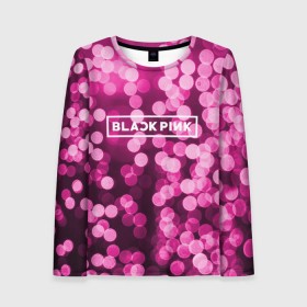 Женский лонгслив 3D с принтом BlackPink в городе Новоалтайск, 100% полиэстер | длинные рукава, круглый вырез горловины, полуприлегающий силуэт | black  pink | blackpink | flowers | jennie | jisoo | k pop | lalisa | sakura | группа | к поп | корейская группа | растения | розовый | сакура | цветы | черный