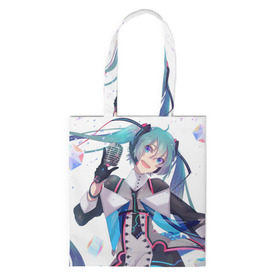 Сумка 3D повседневная с принтом Hatsune Miku в городе Новоалтайск, 100% полиэстер | Плотность: 200 г/м2; Размер: 34×35 см; Высота лямок: 30 см | hatsune miku | аниме | вокалоид | девушки | манга | мульт | оружие | певица | сёдзё | сериал | хатсуне мику | япония