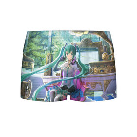 Мужские трусы 3D с принтом Hatsune Miku в городе Новоалтайск, 50% хлопок, 50% полиэстер | классическая посадка, на поясе мягкая тканевая резинка | hatsune miku | аниме | вокалоид | девушки | манга | мульт | оружие | певица | сёдзё | сериал | хатсуне мику | япония