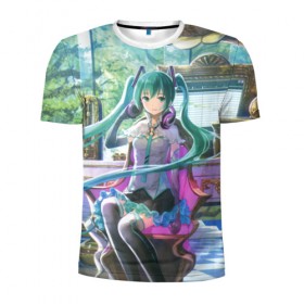Мужская футболка 3D спортивная с принтом Hatsune Miku в городе Новоалтайск, 100% полиэстер с улучшенными характеристиками | приталенный силуэт, круглая горловина, широкие плечи, сужается к линии бедра | hatsune miku | аниме | вокалоид | девушки | манга | мульт | оружие | певица | сёдзё | сериал | хатсуне мику | япония