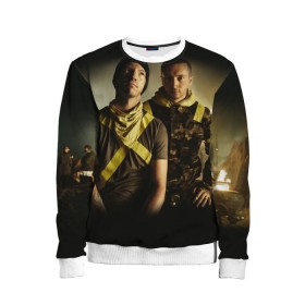 Детский свитшот 3D с принтом TWENTY ONE PILOTS   TOP в городе Новоалтайск, 100% полиэстер | свободная посадка, прямой крой, мягкая тканевая резинка на рукавах и понизу свитшота | rock | top | twenty one pilots | группа | музыка | рок