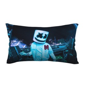 Подушка 3D антистресс с принтом MARSHMELLO в городе Новоалтайск, наволочка — 100% полиэстер, наполнитель — вспененный полистирол | состоит из подушки и наволочки на молнии | dj | marshmello | usa | америка | клубная музыка | маршмелло | музыка | музыкант