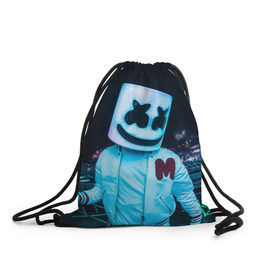 Рюкзак-мешок 3D MARSHMELLO: в городе Новоалтайск, 100% полиэстер | плотность ткани — 200 г/м2, размер — 35 х 45 см; лямки — толстые шнурки, застежка на шнуровке, без карманов и подкладки | dj | marshmello | usa | америка | клубная музыка | маршмелло | музыка | музыкант