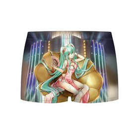 Мужские трусы 3D с принтом Hatsune Miku в городе Новоалтайск, 50% хлопок, 50% полиэстер | классическая посадка, на поясе мягкая тканевая резинка | hatsune miku | аниме | вокалоид | девушки | манга | мульт | оружие | певиц | сёдзё | сериал | хатсуне мику | япония