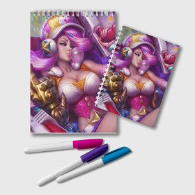 Блокнот с принтом Miss fortune в городе Новоалтайск, 100% бумага | 48 листов, плотность листов — 60 г/м2, плотность картонной обложки — 250 г/м2. Листы скреплены удобной пружинной спиралью. Цвет линий — светло-серый
 | fortune | game | legends | legue | legueoflegends | lol | miss | головами | за | игра | легенд | лига | лигалегенд | лол | мисс | охотница | фортуна