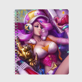 Тетрадь с принтом Miss fortune в городе Новоалтайск, 100% бумага | 48 листов, плотность листов — 60 г/м2, плотность картонной обложки — 250 г/м2. Листы скреплены сбоку удобной пружинной спиралью. Уголки страниц и обложки скругленные. Цвет линий — светло-серый
 | fortune | game | legends | legue | legueoflegends | lol | miss | головами | за | игра | легенд | лига | лигалегенд | лол | мисс | охотница | фортуна