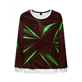 Мужской свитшот 3D с принтом STRIPES GREEN 3D в городе Новоалтайск, 100% полиэстер с мягким внутренним слоем | круглый вырез горловины, мягкая резинка на манжетах и поясе, свободная посадка по фигуре | Тематика изображения на принте: abstract | geometry | абстракция | геометрия | градиент | линии