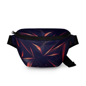 Поясная сумка 3D с принтом STRIPES ORANGE 3D в городе Новоалтайск, 100% полиэстер | плотная ткань, ремень с регулируемой длиной, внутри несколько карманов для мелочей, основное отделение и карман с обратной стороны сумки застегиваются на молнию | abstract | geometry | orange | абстракция | геометрия | градиент | линии | оранжевый