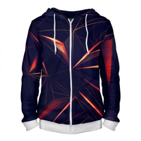 Мужская толстовка 3D на молнии с принтом STRIPES ORANGE 3D в городе Новоалтайск, 100% полиэстер | длина до линии бедра, манжеты и пояс оформлены мягкой тканевой резинкой, двухслойный капюшон со шнурком для регулировки, спереди молния, по бокам два кармана | abstract | geometry | orange | абстракция | геометрия | градиент | линии | оранжевый