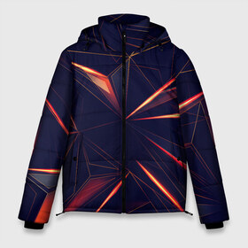 Мужская зимняя куртка 3D с принтом STRIPES ORANGE 3D в городе Новоалтайск, верх — 100% полиэстер; подкладка — 100% полиэстер; утеплитель — 100% полиэстер | длина ниже бедра, свободный силуэт Оверсайз. Есть воротник-стойка, отстегивающийся капюшон и ветрозащитная планка. 

Боковые карманы с листочкой на кнопках и внутренний карман на молнии. | abstract | geometry | orange | абстракция | геометрия | градиент | линии | оранжевый