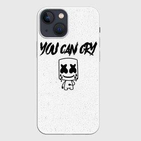 Чехол для iPhone 13 mini с принтом Marshmello. You can cry в городе Новоалтайск,  |  | christopher | comstock | cry | dj | dotcom | friends | marshmallow | marshmello | usa | диджей | друзья | комсток | крис | маршмэллоу | плакать | продюсер | сша
