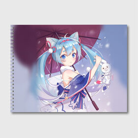 Альбом для рисования с принтом Hatsune Miku в городе Новоалтайск, 100% бумага
 | матовая бумага, плотность 200 мг. | Тематика изображения на принте: hatsune miku | аниме | вокалоид | девушки | манга | мульт | оружие | певица | сёдзё | сериал | хатсуне мику | япония