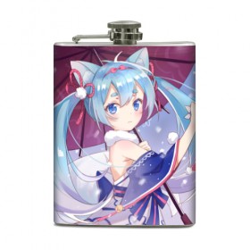 Фляга с принтом Hatsune Miku в городе Новоалтайск, металлический корпус | емкость 0,22 л, размер 125 х 94 мм. Виниловая наклейка запечатывается полностью | Тематика изображения на принте: hatsune miku | аниме | вокалоид | девушки | манга | мульт | оружие | певица | сёдзё | сериал | хатсуне мику | япония