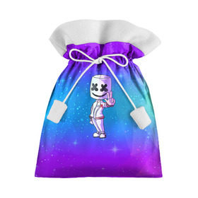 Подарочный 3D мешок с принтом Marshmello в городе Новоалтайск, 100% полиэстер | Размер: 29*39 см | 