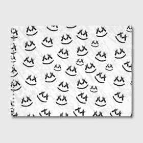 Альбом для рисования с принтом MARSHMELLO PATTERN в городе Новоалтайск, 100% бумага
 | матовая бумага, плотность 200 мг. | Тематика изображения на принте: dj | marshmello | usa | америка | клубная музыка | маршмелло | музыка | музыкант