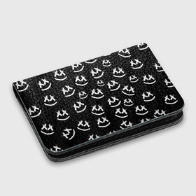 Картхолдер с принтом с принтом MARSHMELLO PATTERN в городе Новоалтайск, натуральная матовая кожа | размер 7,3 х 10 см; кардхолдер имеет 4 кармана для карт; | dj | marshmello | usa | америка | клубная музыка | маршмелло | музыка | музыкант