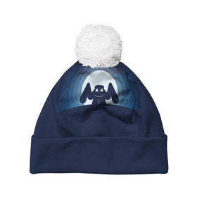 Шапка 3D c помпоном с принтом MARSHMELLO в городе Новоалтайск, 100% полиэстер | универсальный размер, печать по всей поверхности изделия | dj | marshmello | usa | америка | клубная музыка | маршмелло | музыка | музыкант