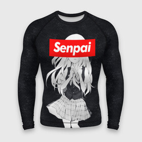 Мужской рашгард 3D с принтом Семпай   Senpai в городе Новоалтайск,  |  | sempai | seтpai | supreme | suprim | аниме | антибренд | бренд | девушка | девушке | крутые | манга | парню | семпай | сентпай | школьница