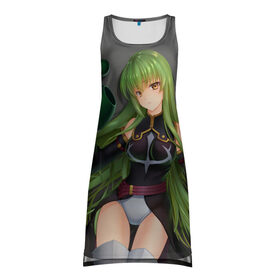 Платье-майка 3D с принтом Code Geass в городе Новоалтайск, 100% полиэстер | полуприлегающий силуэт, широкие бретели, круглый вырез горловины, удлиненный подол сзади. | академия эшфорд | код гиас | лелуш ламперуж | магия | мистика | орден | рыцарь | сериал | сила | фентези