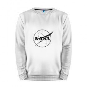 Мужской свитшот хлопок с принтом Nasa в городе Новоалтайск, 100% хлопок |  | Тематика изображения на принте: 