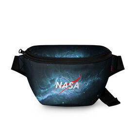 Поясная сумка 3D с принтом NASA в городе Новоалтайск, 100% полиэстер | плотная ткань, ремень с регулируемой длиной, внутри несколько карманов для мелочей, основное отделение и карман с обратной стороны сумки застегиваются на молнию | galaxy | nasa | planet | star | астрономия | галактика | звезды | космос | надписи | наса | планета