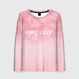 Женский лонгслив 3D с принтом BTS FAKE LOVE в городе Новоалтайск, 100% полиэстер | длинные рукава, круглый вырез горловины, полуприлегающий силуэт | bts | bts army | j hope | jimin | jin | jungkook | k pop | rap monster | rapmon | suga | v | бтс | группа | корея