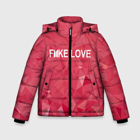 Зимняя куртка для мальчиков 3D с принтом BTS FAKE LOVE в городе Новоалтайск, ткань верха — 100% полиэстер; подклад — 100% полиэстер, утеплитель — 100% полиэстер | длина ниже бедра, удлиненная спинка, воротник стойка и отстегивающийся капюшон. Есть боковые карманы с листочкой на кнопках, утяжки по низу изделия и внутренний карман на молнии. 

Предусмотрены светоотражающий принт на спинке, радужный светоотражающий элемент на пуллере молнии и на резинке для утяжки | bts | bts army | j hope | jimin | jin | jungkook | k pop | rap monster | rapmon | suga | v | бтс | группа | корея