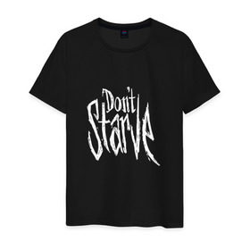 Мужская футболка хлопок с принтом DON`T STARVE в городе Новоалтайск, 100% хлопок | прямой крой, круглый вырез горловины, длина до линии бедер, слегка спущенное плечо. | Тематика изображения на принте: action | adventure | dont starve | gamer | player | twitch | игра