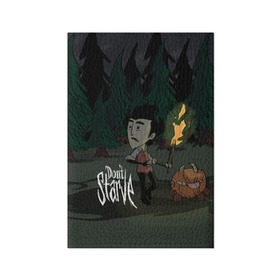 Обложка для паспорта матовая кожа с принтом DON`T STARVE в городе Новоалтайск, натуральная матовая кожа | размер 19,3 х 13,7 см; прозрачные пластиковые крепления | action | adventure | dont starve | gamer | player | twitch | игра