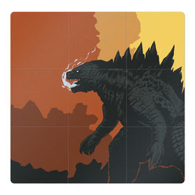 Магнитный плакат 3Х3 с принтом GODZILLA в городе Новоалтайск, Полимерный материал с магнитным слоем | 9 деталей размером 9*9 см | Тематика изображения на принте: comic con | godzilla | gojira | logo | годзилла | знаки | иероглифы | лого | монстр | фильм | чудовище