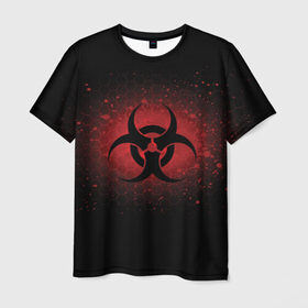 Мужская футболка 3D с принтом Biohazard в городе Новоалтайск, 100% полиэфир | прямой крой, круглый вырез горловины, длина до линии бедер | biohazard | plague inc | биологическая опасность | знак