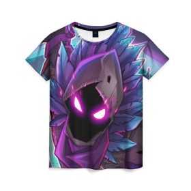 Женская футболка 3D с принтом FORTNITE RAVEN в городе Новоалтайск, 100% полиэфир ( синтетическое хлопкоподобное полотно) | прямой крой, круглый вырез горловины, длина до линии бедер | 2019 | cybersport | esport | fortnite | game | logo | игра | киберспорт | логотип | симулятор строительства | строительство | фиолетовый | фирменные цвета | фортнайт