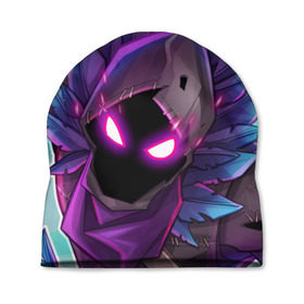 Шапка 3D с принтом FORTNITE RAVEN в городе Новоалтайск, 100% полиэстер | универсальный размер, печать по всей поверхности изделия | 2019 | cybersport | esport | fortnite | game | logo | игра | киберспорт | логотип | симулятор строительства | строительство | фиолетовый | фирменные цвета | фортнайт
