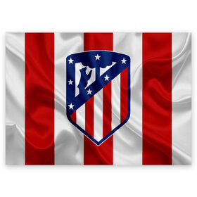 Поздравительная открытка с принтом ATLETICO MADRID в городе Новоалтайск, 100% бумага | плотность бумаги 280 г/м2, матовая, на обратной стороне линовка и место для марки
 | atletico madrid | fc | football | football club | sport | атлетико мадрид | мадрид | спорт | спортивные | униформа | фирменные цвета | фк | футбол | футбольный клуб