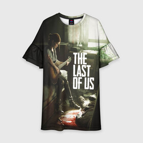 Детское платье 3D с принтом THE LAST OF US | ОДНИ ИЗ НАС  в городе Новоалтайск, 100% полиэстер | прямой силуэт, чуть расширенный к низу. Круглая горловина, на рукавах — воланы | gamer | player | stels | the last of us | the last of us part 2 | бегун | джоэл | каннибалы | охотники | сталкер | топляк | цикады | щелкун | элли