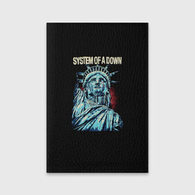 Обложка для паспорта матовая кожа с принтом System of a Down в городе Новоалтайск, натуральная матовая кожа | размер 19,3 х 13,7 см; прозрачные пластиковые крепления | 