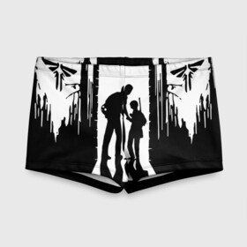 Детские купальные плавки 3D с принтом THE LAST OF US в городе Новоалтайск, Полиэстер 85%, Спандекс 15% | Слитный крой, подклад по переду изделия, узкие бретели | Тематика изображения на принте: gamer | player | stels | the last of us | the last of us part 2 | бегун | джоэл | каннибалы | охотники | сталкер | топляк | цикады | щелкун | элли