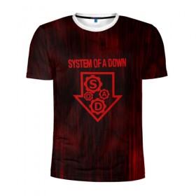 Мужская футболка 3D спортивная с принтом System of a Down в городе Новоалтайск, 100% полиэстер с улучшенными характеристиками | приталенный силуэт, круглая горловина, широкие плечи, сужается к линии бедра | soad | soil | system of a down | группа | дав | дарон малакян | джон долмаян | метал | ню | оф | рок | серж танкян | систем | соад | сод | соэд | шаво одаджян | э доун