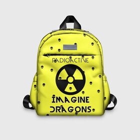 Детский рюкзак 3D с принтом Imagine Dragons radioactive в городе Новоалтайск, 100% полиэстер | лямки с регулируемой длиной, сверху петелька, чтобы рюкзак можно было повесить на вешалку. Основное отделение закрывается на молнию, как и внешний карман. Внутри дополнительный карман. По бокам два дополнительных кармашка | dragons | evolve | imagines | imagining | radioactive | вообрази драконов | имеджин драгонс | рок | хит