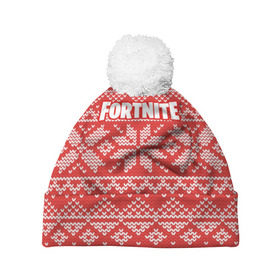 Шапка 3D c помпоном с принтом Новогодний Fortnite в городе Новоалтайск, 100% полиэстер | универсальный размер, печать по всей поверхности изделия | fortnite | save | the | world | борьба | выживани | зомби | монстры | симулятора | фортнайт
