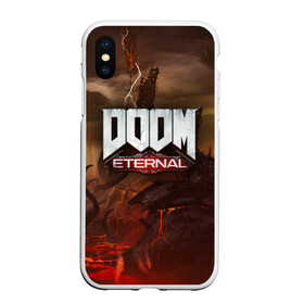 Чехол для iPhone XS Max матовый DOOM Eternal: в городе Новоалтайск, Силикон | Область печати: задняя сторона чехла, без боковых панелей | doom | doomguy | slayer | вечный | дум | думгай | палач рока