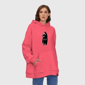 Худи SuperOversize хлопок с принтом BAD BEAR 666 ROCK в городе Новоалтайск, 70% хлопок, 30% полиэстер, мягкий начес внутри | карман-кенгуру, эластичная резинка на манжетах и по нижней кромке, двухслойный капюшон
 | 666 | bear | devil | satan | медведь | сатана