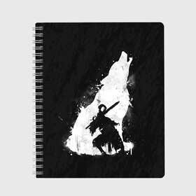 Тетрадь с принтом DARK SOULS в городе Новоалтайск, 100% бумага | 48 листов, плотность листов — 60 г/м2, плотность картонной обложки — 250 г/м2. Листы скреплены сбоку удобной пружинной спиралью. Уголки страниц и обложки скругленные. Цвет линий — светло-серый
 | dark souls | game | gamer | mmo | play | player | rpg | дарк соулс | игра | темные души